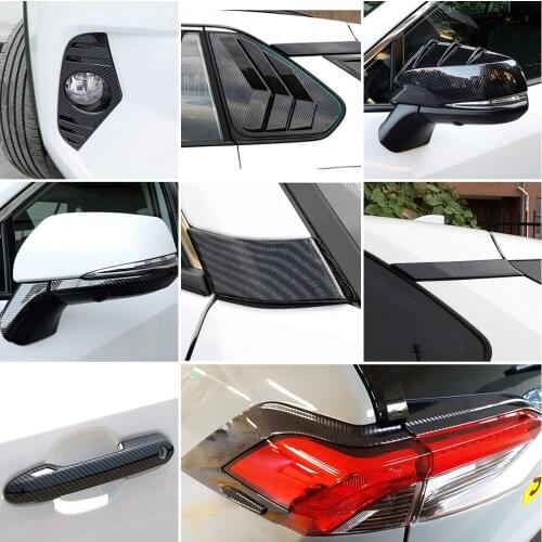 For Toyota Rav 4 Rav4 2019 2020 Car Styling Exterior Decoration Modify Carbon Fiber Color Change Protection Frame Trim Sticker