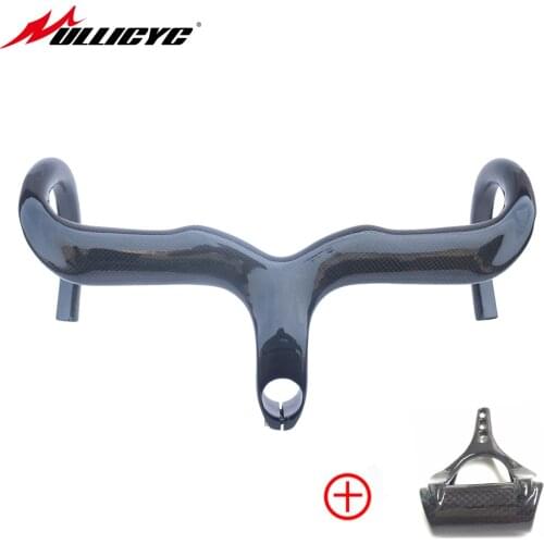 Road bicycle 3K full carbon fibre handlebars carbon bike handlebar and stem integratived with computer stents YT613+MBJ26