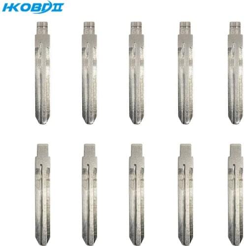 HKOBDII 10PCS 69# TOY43R Engraved Line Blank Scale Uncut KD Key Blade for Subaru XV/Great Wall/old Toyota for Lishi 2 in 1 Tool
