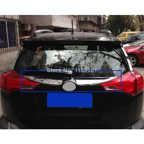 For Toyota RAV4 2013 2014 2015 ABS Chrome Rear Trunk Lid Cover Trim big