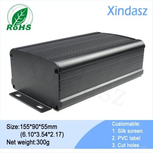 155*90*55mm(L*W*H)Aluminum project enclosure, wall mount extruded aluminum enclosure