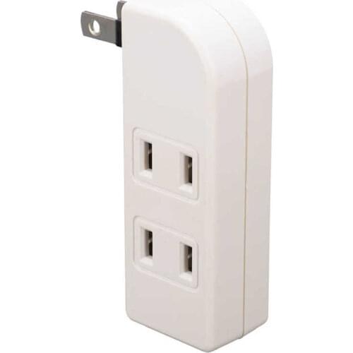 Power meter electric meter 2‑Prong Power Outlet Adapter 1 to 4 with Engineering Plastic Inner Shell US Plug 125V 1500W