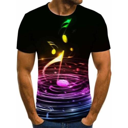 2020 Neue T-Camisa Mnner Der Gitarre Musik T-Camisa 3d T-Camisa Hemd Imprimir Gothic Anime Kleidung Kurzarm T -Shirt Xxs -6xl