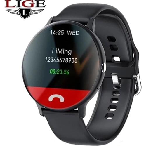 LIGE 2021 New Woman Bluetooth Phone Smart Watch Women Waterproof Sports Fitness Watch Health Tracker Music Player Smartwatch Men