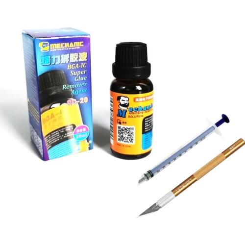 MECHANIC BGA IC Demolition Glue Cleaner 20ml Phone Adhesive Remove Liquid For Motherboard PCB Circuit Board Clean Liquid