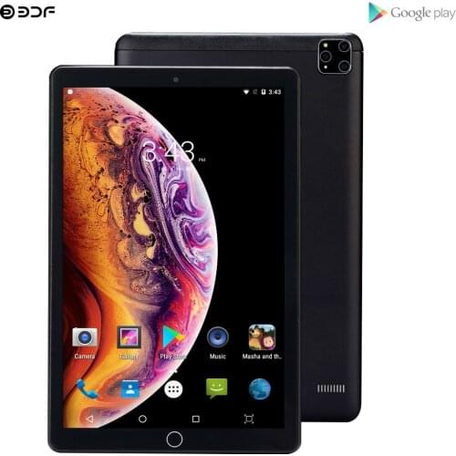 New 10.1 Inch Google Play Tablets Android 7.0 Quad Core 3G Phone Call GPS WiFi Bluetooth 2.5D Tempered Glass 1280*800 IPS Tablet