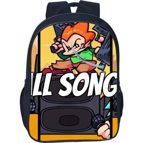 Music Rhythm Game Backpacks Friday Night Funkin Backpacks Back To School Bookbag 16 Inch Teenager School Bags For Boys Girls Bag