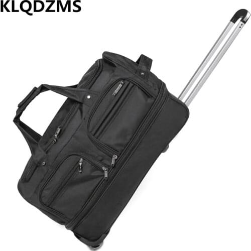 KLQDZMS Trolley Backpack Portable Handbag Travel Suitcase Casual Suitcases With Wheeled Trolleys Rolling Luggage