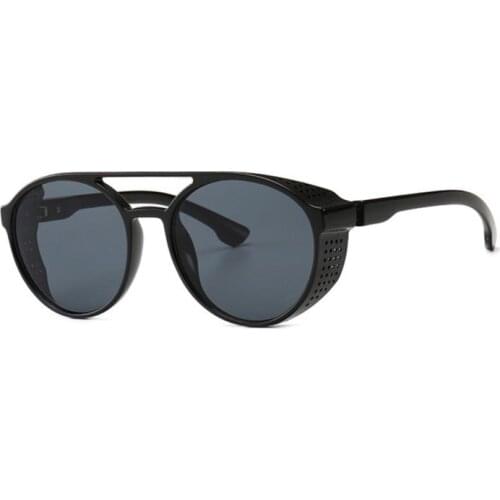 Classic Retro Round Steampunk Men Sunglasses Women Luxury Punk Celebrity Fashion Sun Glasses