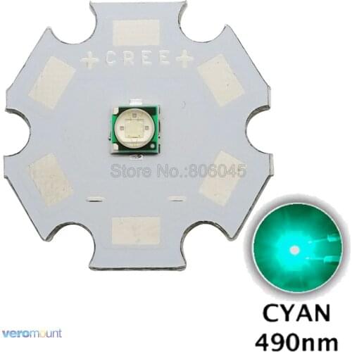 5PCS EPILEDS 3W 3535 Cyan 490NM - 495NM High Power LED Bead Emitter with 8mm 10mm 12mm 14mm 16mm 20mm Aluminum PCB