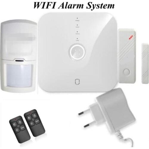 Wifi Burglar Alarm System Door Sensor PIR Motion Detector Home Security Alarm System APP Remote Control