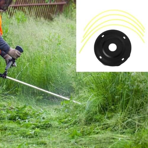 1 Set Universal Grass Trimmer Head with 4 Cables Brush Cutter Accessory Home Garden Tool Supplies