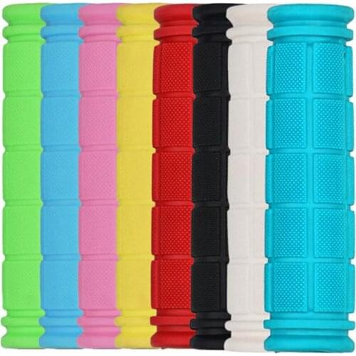 1 Pair 12cm Bicycle Handlebar Grips Fixed Gear Bike Rubber Handlebar Cover 8 Colors For Fixie Commuter bike Childrens bike