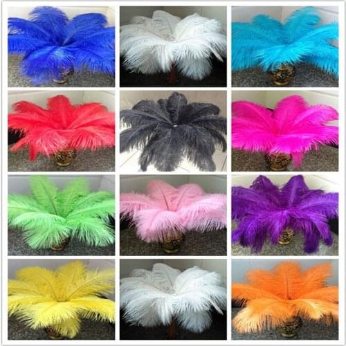 10Pc/lot 40-45CM 16-18" Cheap Ostrich Feather for Crafts Jewelry Making Wedding Party Decor Accessories Wedding Decoration Plume