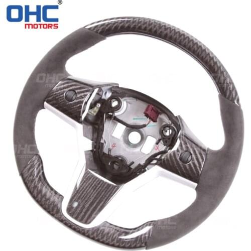 100% Real Carbon Fiber Steering Wheel compatible for Tesla Model 3