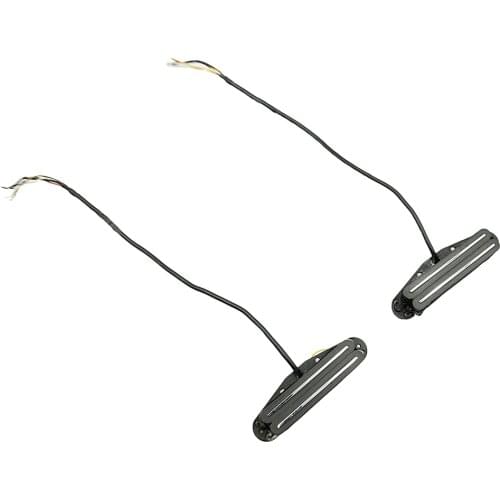 2pcs Alnico Dual Rail Humbucker Humbucking Pickups for Stratocaster ST for Electric Guitar Part Black