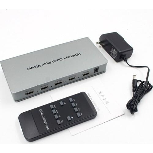 4X1 Splitter Multi-viewer 1080P 3D Support IR control Screen Real Time Multiviewer with HDMI-compatible seamless Switcher