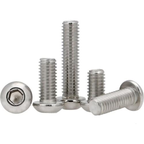 500PCS Stainless Steel Hexagon Screws, Big Flat Head Screws, Oval Head Furniture, Baby Bed Bolts
