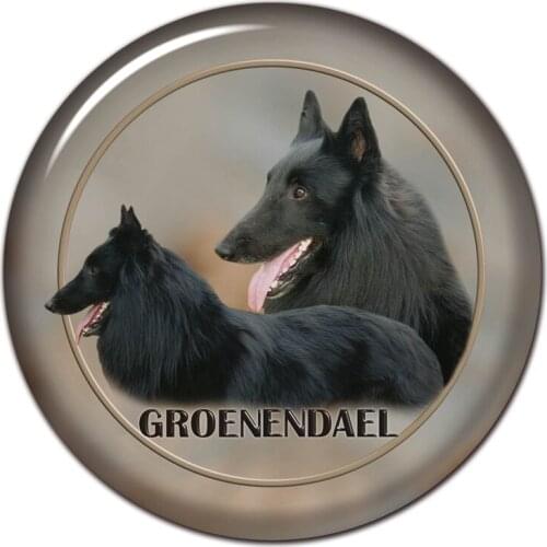 B0887# 13CM/17CM Self-Adhesive Decal Groenendael Dog V1 Car Sticker Decors on Bumper Rear Window Laptop