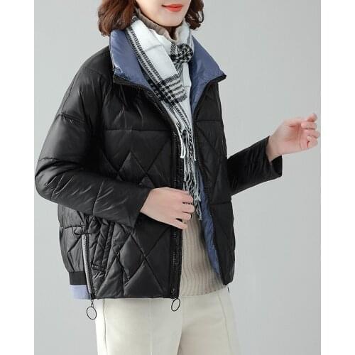 White winter coat, womens loose warm down jacket, korean short jackets 2020, Park d6818 yy1529