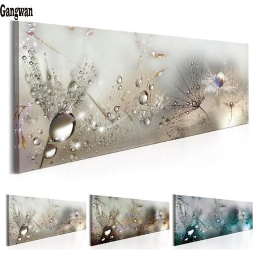 Large DIY 5d Diamond Painting Dandelion Transparent Flower with Drop Water cross stitch kits Mosaic Diamond Embroidery Hobby art
