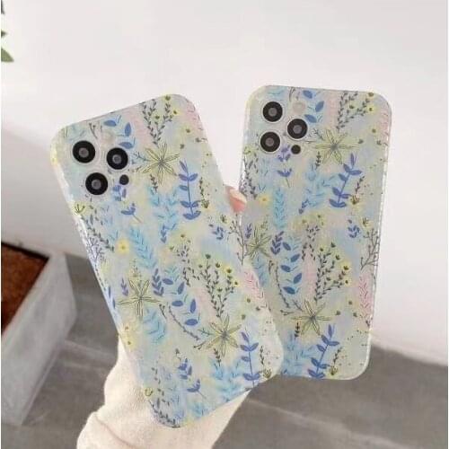 Fashion Relief Flower Retro Phone Case for iPhone 11 12 Pro Max XS Max X XR 7 8 Plus Cute Clear Matte Soft Tpu Back Cover