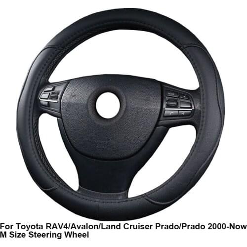 Car Steering Wheel Cover For Toyota RAV4 Avalon Land Cruiser Prado 2000 - Now M Size Steering Wheel Wrap Auto Car Accessories