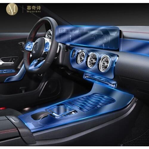 For Mercedes Benz CLA a200 a260 2020 Car Interior Center console Transparent TPU Protective film Anti-scratch Accessories Refit