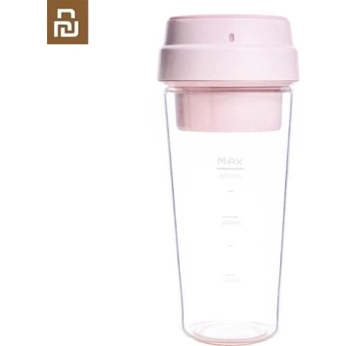Youpin 17Pin 400ML Electric Juicer Electrical Mini Fruit Vegetable Orange Juice Blender 400ml Cup For Child Outdoor Pink