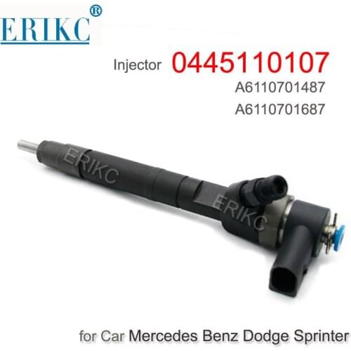 ERIKC Injector Assembly 0445110107 CR Injection Parts 0 445 110 107 Jet Injector 0445 110 107 Sprayer OEM A6110701487 A611070168