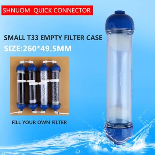 Water Filter T33 Cartridge Housing Diy Transparent T33 Shell Filter Bottle Fittings Water Purifier For Reverse Osmosis System