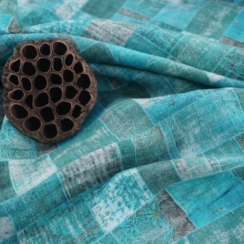 Brand original water purification blue sand-washed pure linen garment fabric