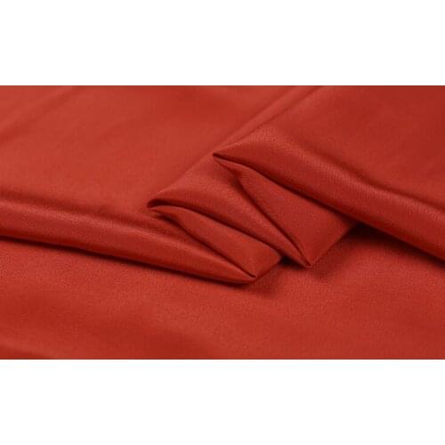 Howmay 100% pure silk fabric crepe de chine 12m/m 45" 114cm light orange red 128# for womens dress tank or camisole
