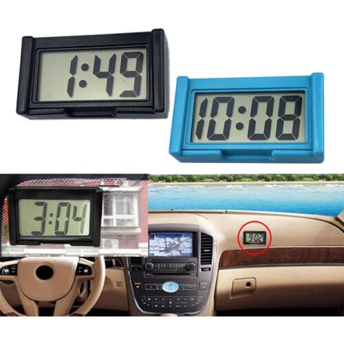 Mini Exqusite Car Clock Auto Car Truck Dashboard Time Convenient Durable Self-Adhesive Bracket Vehicle Electronic Digital Clock