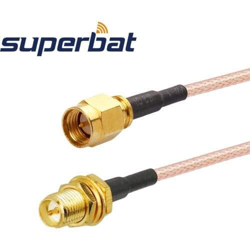 Superbat SMA Plug Jumper Cable to RP-SMA Jack Connector Pigtail RG316 15cm RF Coaxial Cable