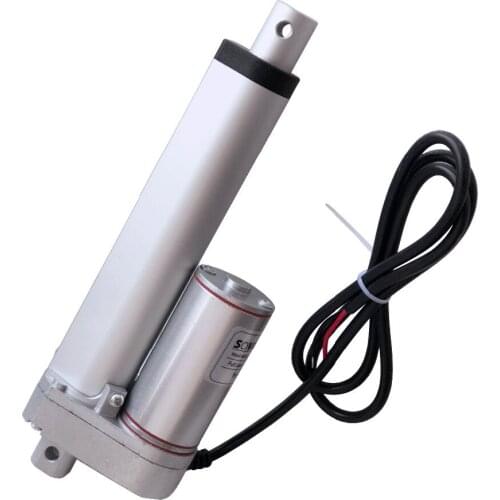SOVik 100mm 4 inch Stroke Micro Linear Actuator 12V DC Quiet Electric Multi-function Heavy Duty Actuator 500N Max Lift