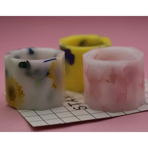 Succulent Mini Flower Plate Mould Small Vase Creative DIY Scented Candle Mousse Cake Aromatherapy Clay Plaster Mold