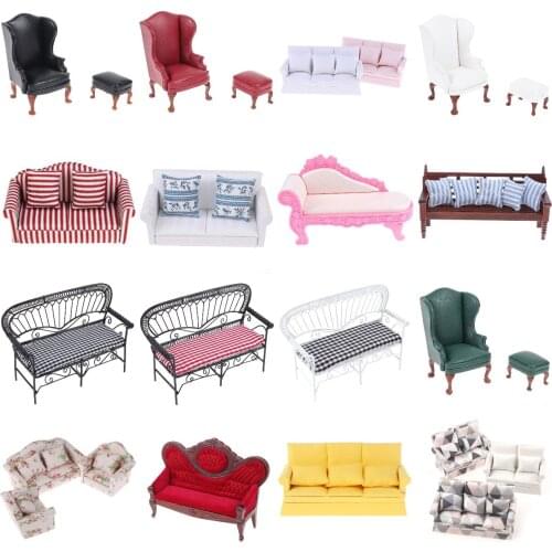 Mini Cute Sofa Pillows For Dolls Children Simulation Dollhouse Furniture Toys 1:12 Miniature Doll House