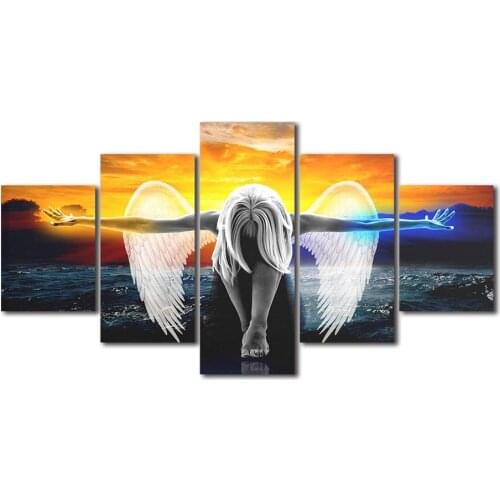 No Frame Angel Wall Art Print Canvas Painting Nordic Posters and Prints Wall Pictures Living Room Decoration