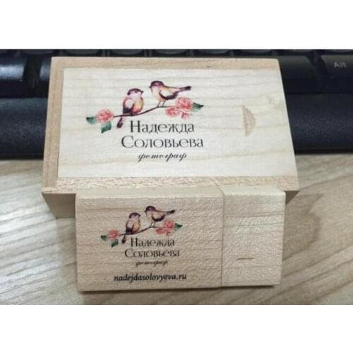 Brand new Silk printing diy logo custom wooden usb 2.0 version memory flash stick pen drive (Color logo needs 30 pcs mininum)