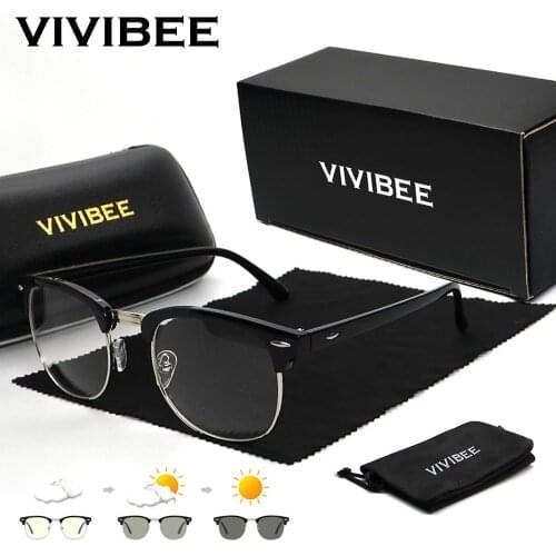 Classic Phochromic Lens Blocking Blue Light Glasses Men Color Changing Computer Gaming Square Anti Bluelight Women Eyeglasses