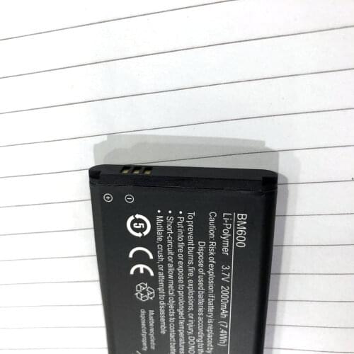 Original Battery 2000mAh 3.7V 7.4WH BM600 for NUBIA WD660 6BT-R600A-0006 battery Cell phone batterie+TOOLS
