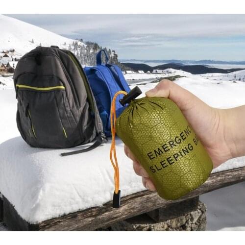 Outdoor Bivy Emergency Survival Sleeping Bag Portable Waterproof Reusable Thermal Sleeping Bags Survival Blanket Bags For Travel