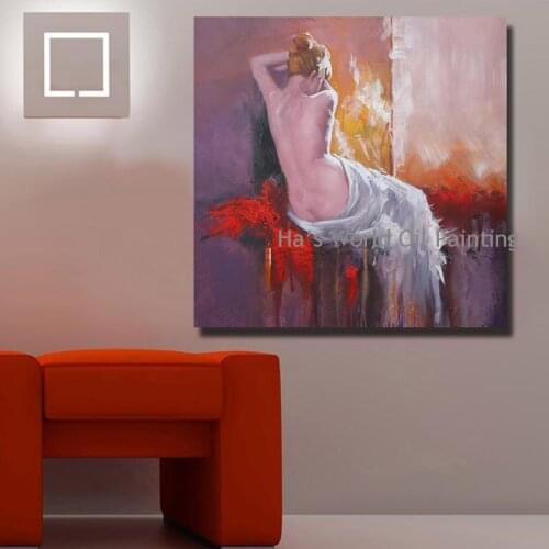 Large Size Hand Painted Poster Cuardros decoracion Nude Women Oil Paintings Wall Art Living Room Decor Pictures no Framed