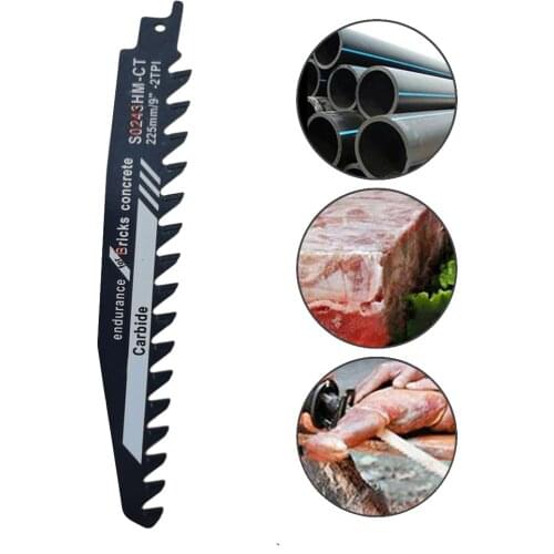 1 Pcs S0243HM Reciprocating Saw Blade Cutter Electric Power Tool Accessory Concrete Brick Wall Stone Metal Cutting Jigsaw Blade