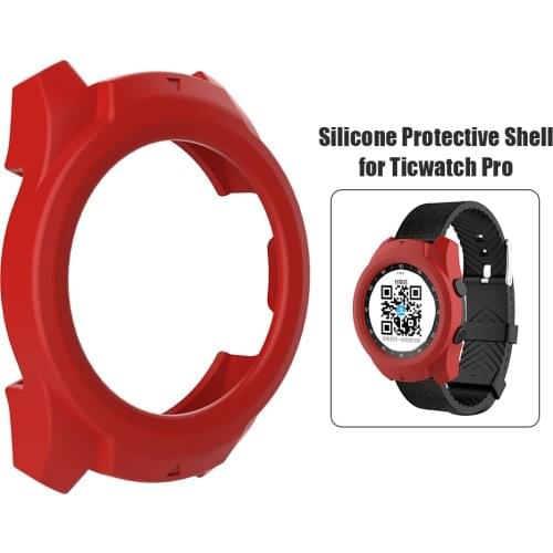 Silicone Smart Watch Frame Skin Case for Ticwatch Pro 2020/Ticwatch Pro Protective Cover Shell