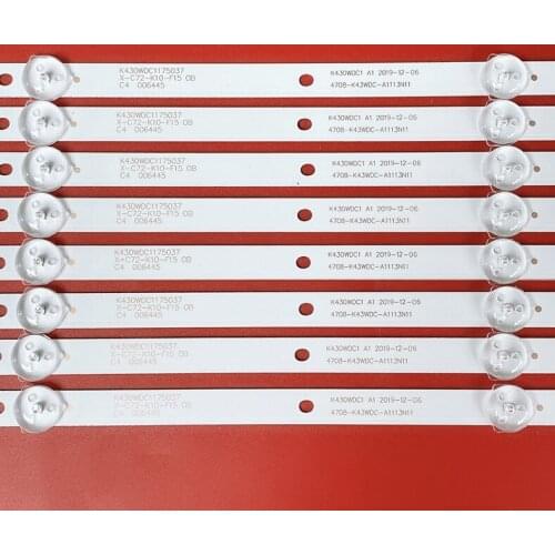 New 40pcs LED backlight strip for 43L1600C 43BDL4012N 43DL4012N L43E6800 43HFF5952 K430WDC1 A1 A3 4708-K43WDC-A1113N11 A3113N11