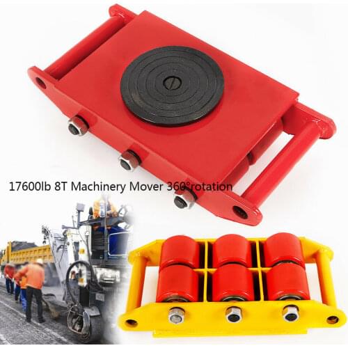 Machinery Mover Machine Dolly Skate Roller 360° Rotation 8T Heavy Duty cargo trolley moving skate tank dolly