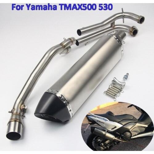 TMAX530 TMAX500 Motorcycle Exhaust Muffler Escape Baffles Silencer Connection Link Header Pipe for Yamaha TMAX530 TMAX500
