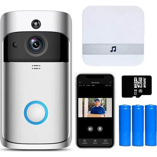 V5 Video Doorbell Smart Wireless WIFI Security Door Bell Visual Recording Home Monitor Night Vision Intercom door phone